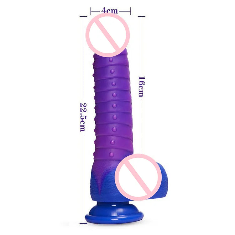 Telescopic Dildo Silicone Realistic Big Fake Penis Dildo Vibrator