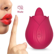 Load image into Gallery viewer, Rose Clitoral Vibrator With A Tongue For Women