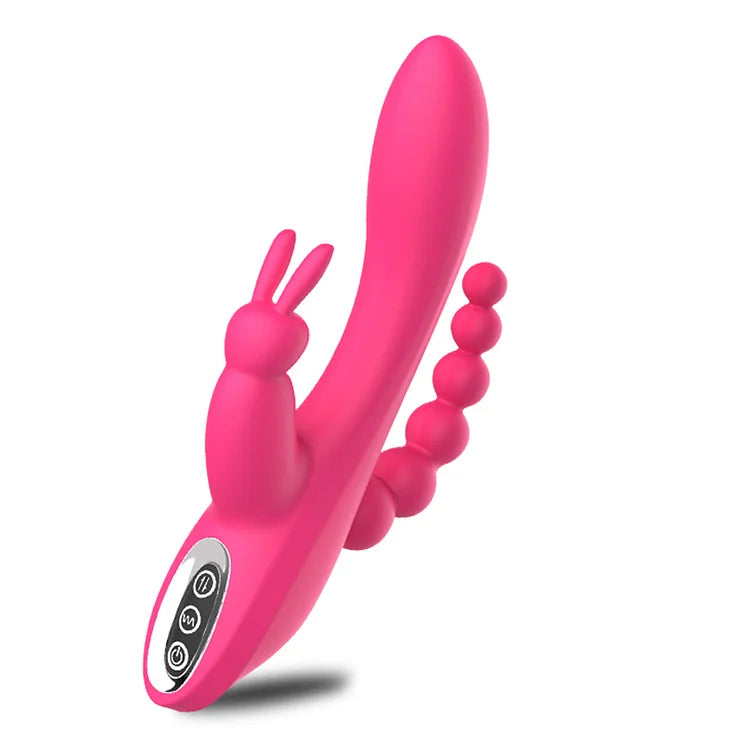 G Spot Dildo Rabbit Vibrator 3-in-one function Vibration Waterproof