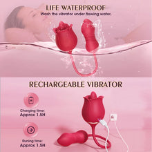 Load image into Gallery viewer, Rose Toy Vibrator Female Telescopic Egg Jumping  Tongue Licker Sex Toys