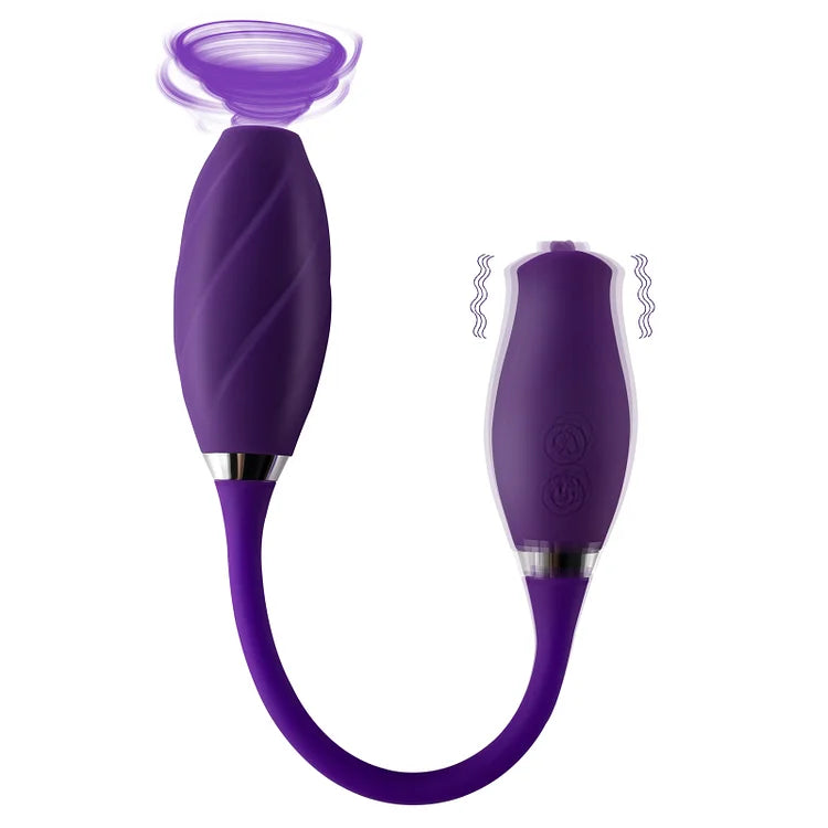 New Women's Sucking Vibrating Egg Hopping Rose Clitoris Masturbation Vibrator