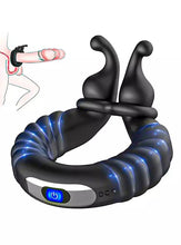 Load image into Gallery viewer, Adjustable 10 Frequency Vibration Cock Ring Waterproof Couple Sex Toy