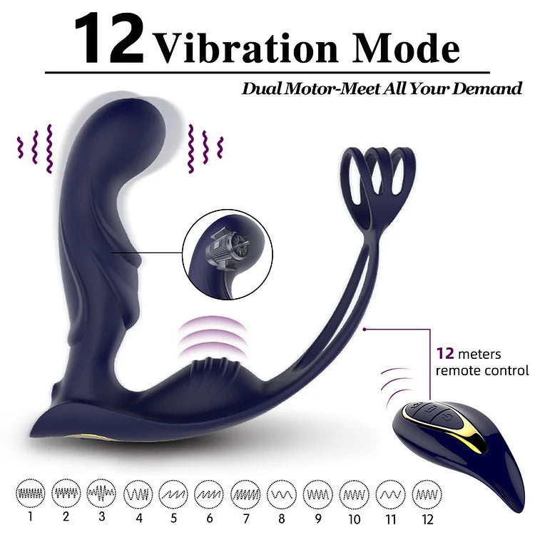 Prostate Massage Vibrator Wireless Remote Control Male Masturbation