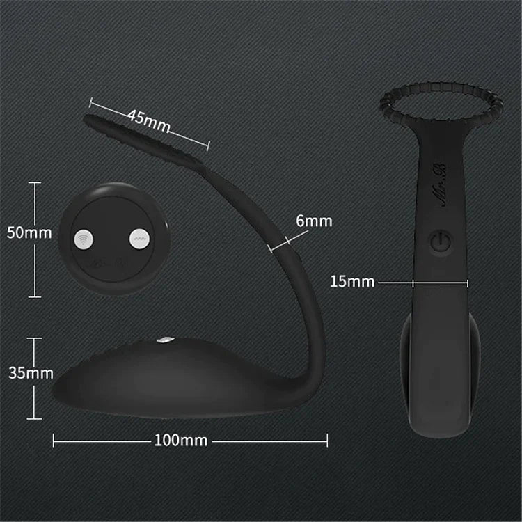 Wear Electric Shock Pleasure Prostate Massager, Male Vibration Masturbator, Wireless Remote