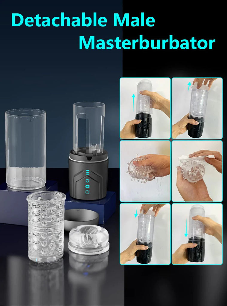 Male Masturbator 7 Frequency Rotation Suction Waterproof Blow Job Simulator