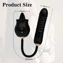 Load image into Gallery viewer, Rose New Product Manting Flower Generation 6 G-spot Tongue Lick Vibration Constant Temperature Double Headed Female Masturbation Female Sex Toy