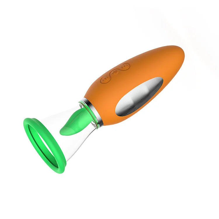 Carrot Vibrator Female Masturbator Vibration Av Automatic Heating Sucking Tongue Licker Pluggable