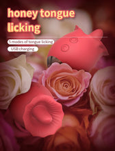 Load image into Gallery viewer, Powerful Rose Toy Vibrator With Tongue Licking Oral Nipple Clit Clitoris Stimulator