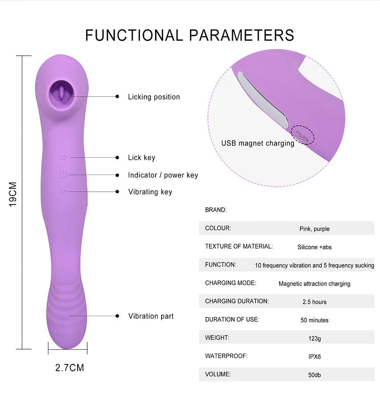 Bending Sucking Stick, Vibrating And Sucking Dual-purpose Vibrating Stick, Female Clitoral Stimulation, Orgasmic Masturbation Device