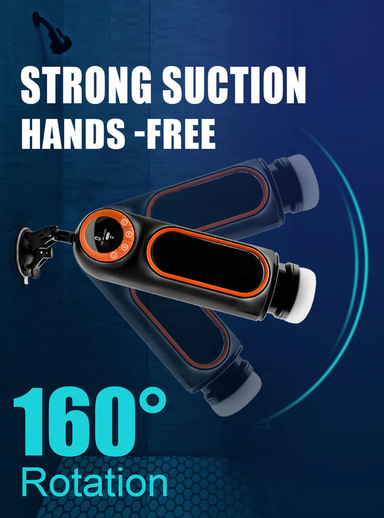 Hands-free Male Stroker Stroking Sucking Vibrating Masturbator LED Display