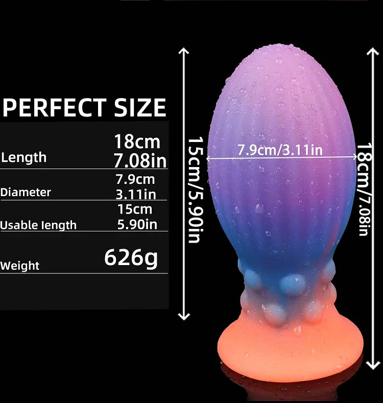 Luminous Huge Anal Plug With Suction Cup