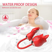 Load image into Gallery viewer, New Rose Double Head Tongue Licking Vibration Jump Egg For Women