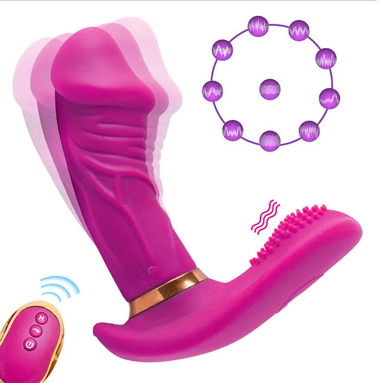 Women's Wireless Remote Control Wear Rocking Masturbation Vibrator, Couples Share Vibrator, Adult Sex Products