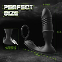 Load image into Gallery viewer, APP/Controller &amp; 9-Telescopic /Vibration &amp; Cock Rings Prostate Massager