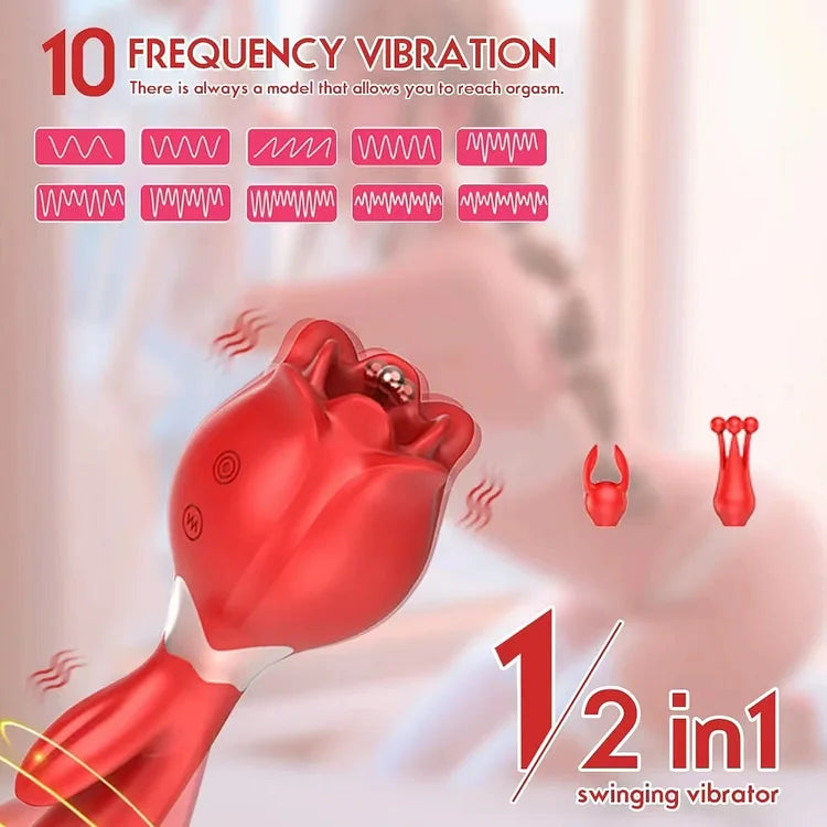 Manting Hualeina Vibrating Stick 10 Frequency Vibration 3 Frequency Swing Dual Vibration Multi-function Sex Toy