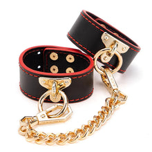 Load image into Gallery viewer, Red Fun Couple Toys Binding Handcuffs Ankle Cuffs Collar Accessories