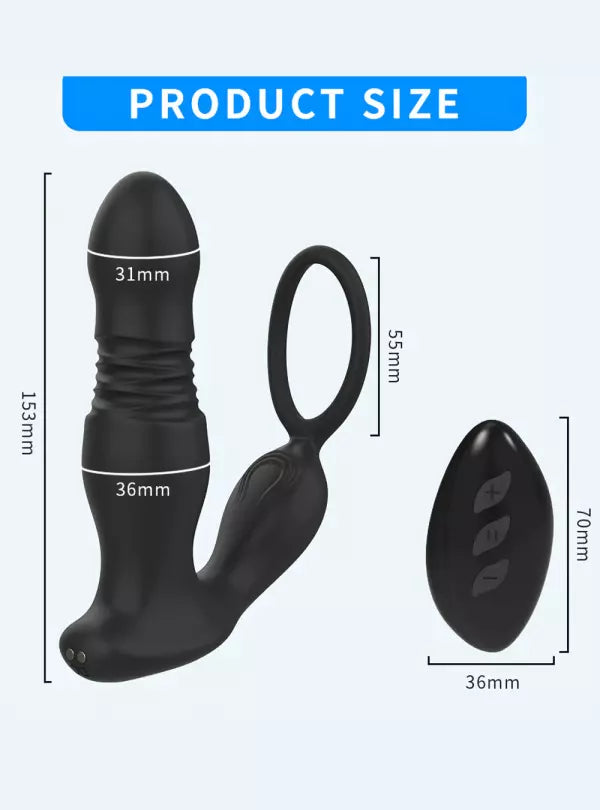 Prostate Massager 7 Modes Vibrating Thrusting Wireless Remote Control