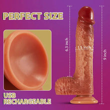 Load image into Gallery viewer, SINGER 3-in-1 Realistic Non-sticky Blush Dildo 9 INCH