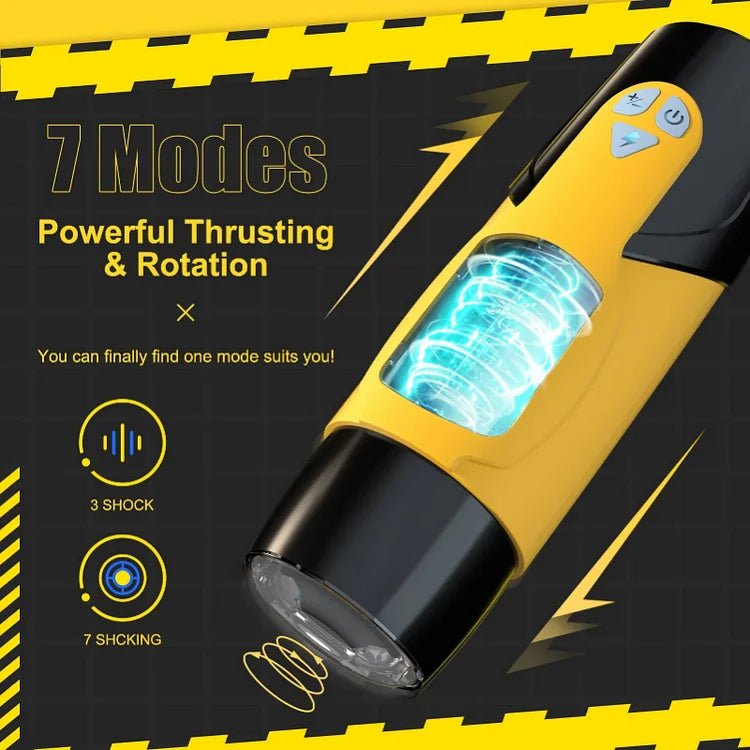 Airplane Cup Masturbator 7 Thrusting Modes 7 Rotation - Yellow