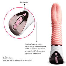 Load image into Gallery viewer, Silicone Vibrating Masturbator Magic Tongue Female Electric Granule Tongue Masturbator Licking Yin Vibrating Rod Adult Supplies